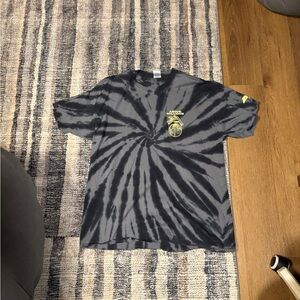 Black Tie-Dye Short Sleeve Tee
